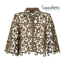 Carica l&#39;immagine nel visualizzatore di Gallery, FIOCCO Camicia Cropped Tessuto Macramè Militare
