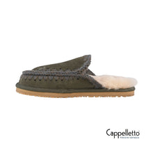 Carica l&#39;immagine nel visualizzatore di Gallery, Slipper Full Eskimo Stitch Black Olive
