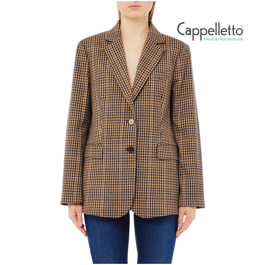 Giacca Over Cioccolato/Beige MF5158