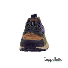 Carica l&#39;immagine nel visualizzatore di Gallery, YAMANO 3 UNI Suede/Nylon Knitted Fabric Leo Anthracite
