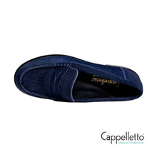 Carica l'immagine nel visualizzatore di Gallery, ELSA Mocassino Donna in Eco Cavallino Blu
