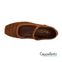 Carica l'immagine nel visualizzatore di Gallery, Ballerina in Camoscio Microforato Cioccolato

