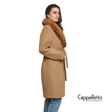 Carica l&#39;immagine nel visualizzatore di Gallery, MEYA Cappotto Monopetto con Collo EcoFur Twig
