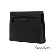 Carica l&#39;immagine nel visualizzatore di Gallery, FLORENCE Pochette da Uomo in Pelle Nera
