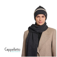 Carica l&#39;immagine nel visualizzatore di Gallery, INGRID Berretto in Maglia Melange Grigio Scuro
