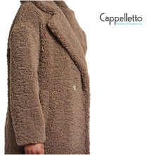 Carica l&#39;immagine nel visualizzatore di Gallery, ELICIA Cappotto Teddy Doppiopetto Toffee
