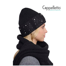 Carica l'immagine nel visualizzatore di Gallery, VENUS Berretto con Perle e Strass Nero
