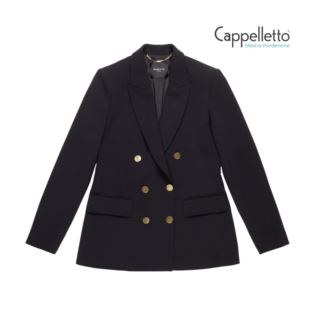BAILA Giacca Doppiopetto in Cady Nero