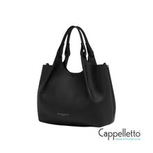 Carica l&#39;immagine nel visualizzatore di Gallery, DUA Borsa in Pelle Nero/Castoro
