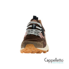 Carica l'immagine nel visualizzatore di Gallery, YAMANO 3 Sneaker Donna Nylon/Suede/Laminated Skin-Brown
