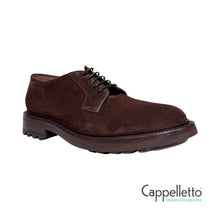 Carica l'immagine nel visualizzatore di Gallery, Scarpa Derby 606 in Suede Oil Testa di Moro
