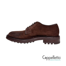 Carica l'immagine nel visualizzatore di Gallery, Scarpa Derby 606 in Suede Oil Testa di Moro
