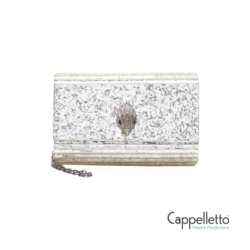 PARTY EAGLE Clutch Medium Argento