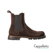 Carica l'immagine nel visualizzatore di Gallery, CPH 845 Chelsea Norvegese Donna in Suede Cioccolato
