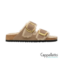 Carica l&#39;immagine nel visualizzatore di Gallery, Arizona Donna Big Buckle Shearling Tobacco Brown
