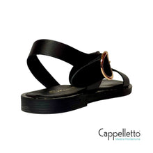 Carica l&#39;immagine nel visualizzatore di Gallery, Sandalo Fibbia Nero E2-074
