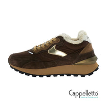 Carica l'immagine nel visualizzatore di Gallery, QWARK HYPE Sneaker Donna Suede/Nylon Brown-Platinum
