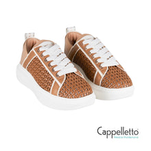 Carica l'immagine nel visualizzatore di Gallery, WEMBLEY Donna in Pelle Intrecciata Marrone Chiaro
