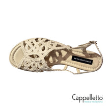 Carica l&#39;immagine nel visualizzatore di Gallery, DIANA Sandalo Flat Pelle Intrecciata Salinas 11259
