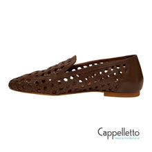 Carica l'immagine nel visualizzatore di Gallery, BAIX Mocassino Pelle Intrecciata Mid Brown
