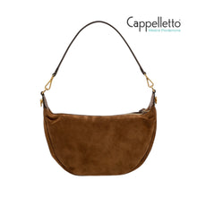 Carica l&#39;immagine nel visualizzatore di Gallery, AISHA Borsa in Pelle Scamosciata Cognac
