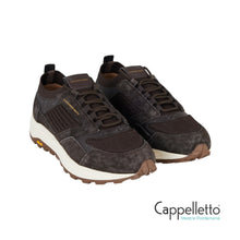 Carica l'immagine nel visualizzatore di Gallery, DUBLIN Sneaker Uomo in Suede e Tessuto Marrone
