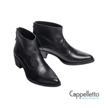 Carica l&#39;immagine nel visualizzatore di Gallery, GALTIS Stivaletto Basso Cowboy Pelle Nera
