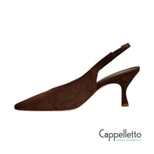 Carica l'immagine nel visualizzatore di Gallery, SlingBack in Camoscio Testa di Moro S670
