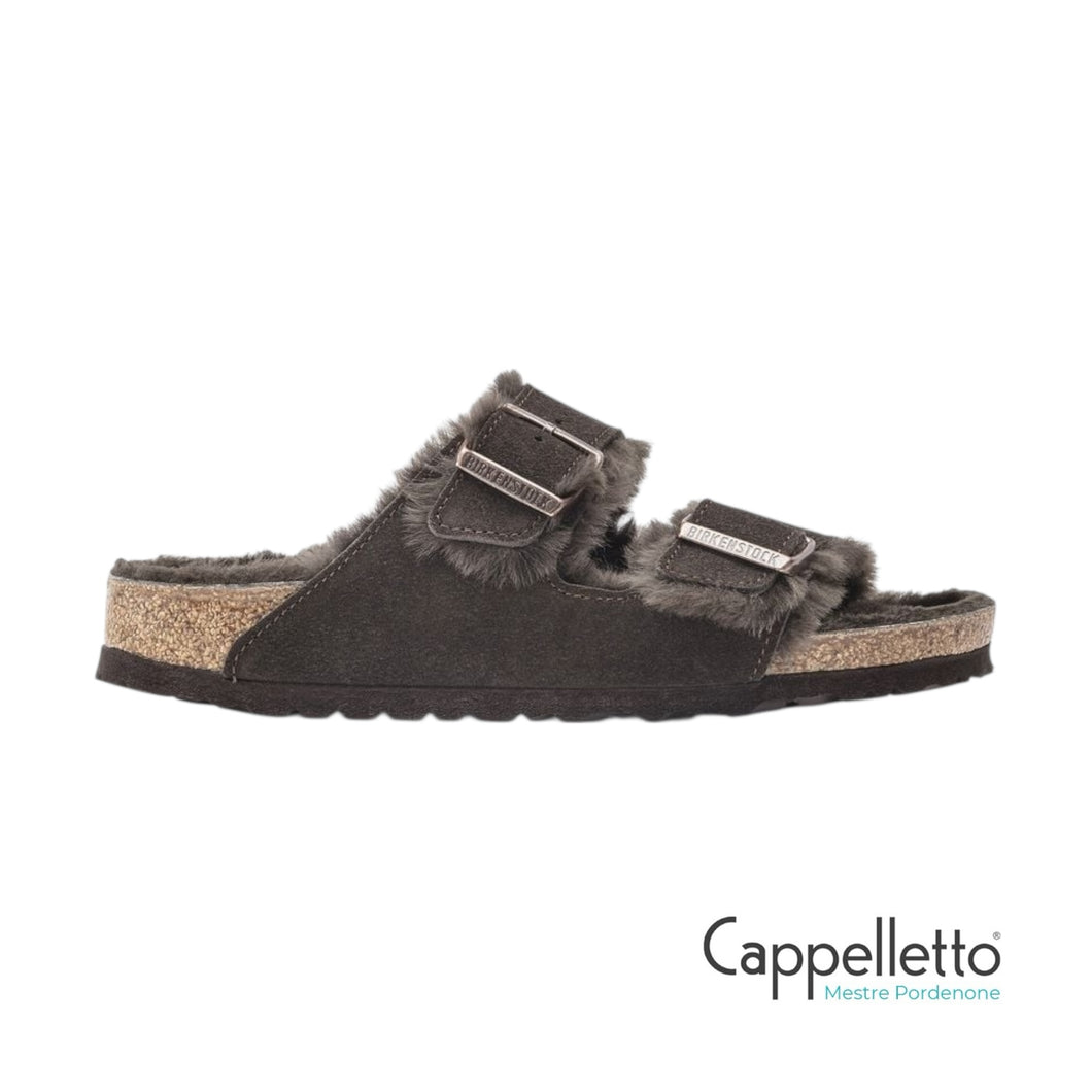 Arizona Donna Shearling Pelle Scamosciata - Mocha