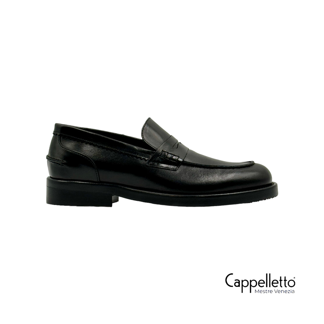 Mocassino Donna Vitello Nero 1261