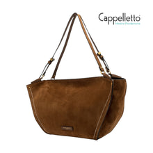 Carica l&#39;immagine nel visualizzatore di Gallery, BLOOM Borsa in Pelle Scamosciata Cognac
