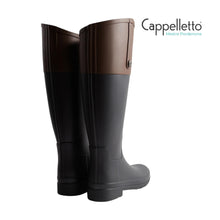Carica l&#39;immagine nel visualizzatore di Gallery, Women&#39;s Riding Tall Wellington Boots Black/Brown
