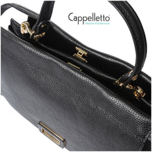Carica l&#39;immagine nel visualizzatore di Gallery, ADELE L DO Borsa in Pelle Black/Gold
