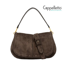 Carica l'immagine nel visualizzatore di Gallery, HELENA ROUND Borsa Media in Suede Moka
