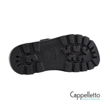 Carica l&#39;immagine nel visualizzatore di Gallery, BRUTUS Ciabatta Due Fascie in Pelle Nera Donna
