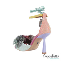 Carica l&#39;immagine nel visualizzatore di Gallery, POM POM Sandalo Ankle Tie Multicolor
