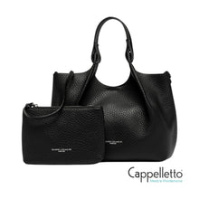 Carica l'immagine nel visualizzatore di Gallery, DUA Borsa Media in Pelle Nero
