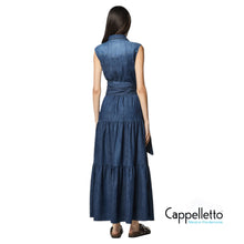 Carica l&#39;immagine nel visualizzatore di Gallery, STELLA Abito Lungo Denim Leggero Blu Medio
