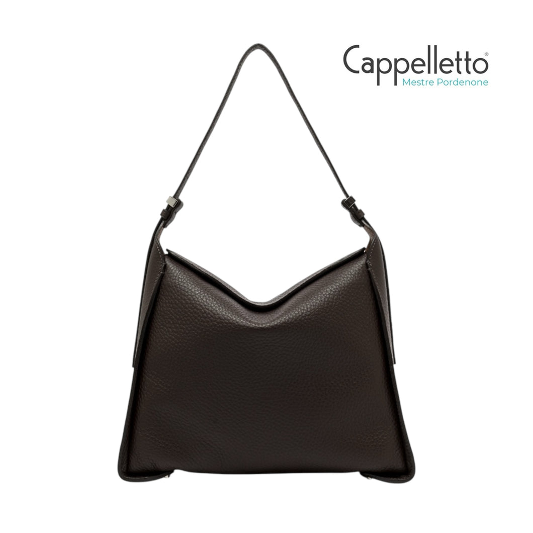 PENELOPE Borsa in Pelle Double Espresso/Castoro