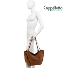 Carica l&#39;immagine nel visualizzatore di Gallery, BLOOM Borsa in Pelle Scamosciata Cognac
