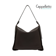Carica l&#39;immagine nel visualizzatore di Gallery, PENELOPE Borsa in Pelle Double Espresso/Castoro
