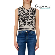 Carica l'immagine nel visualizzatore di Gallery, Maglia Jacquard Arab White/Black WA6447
