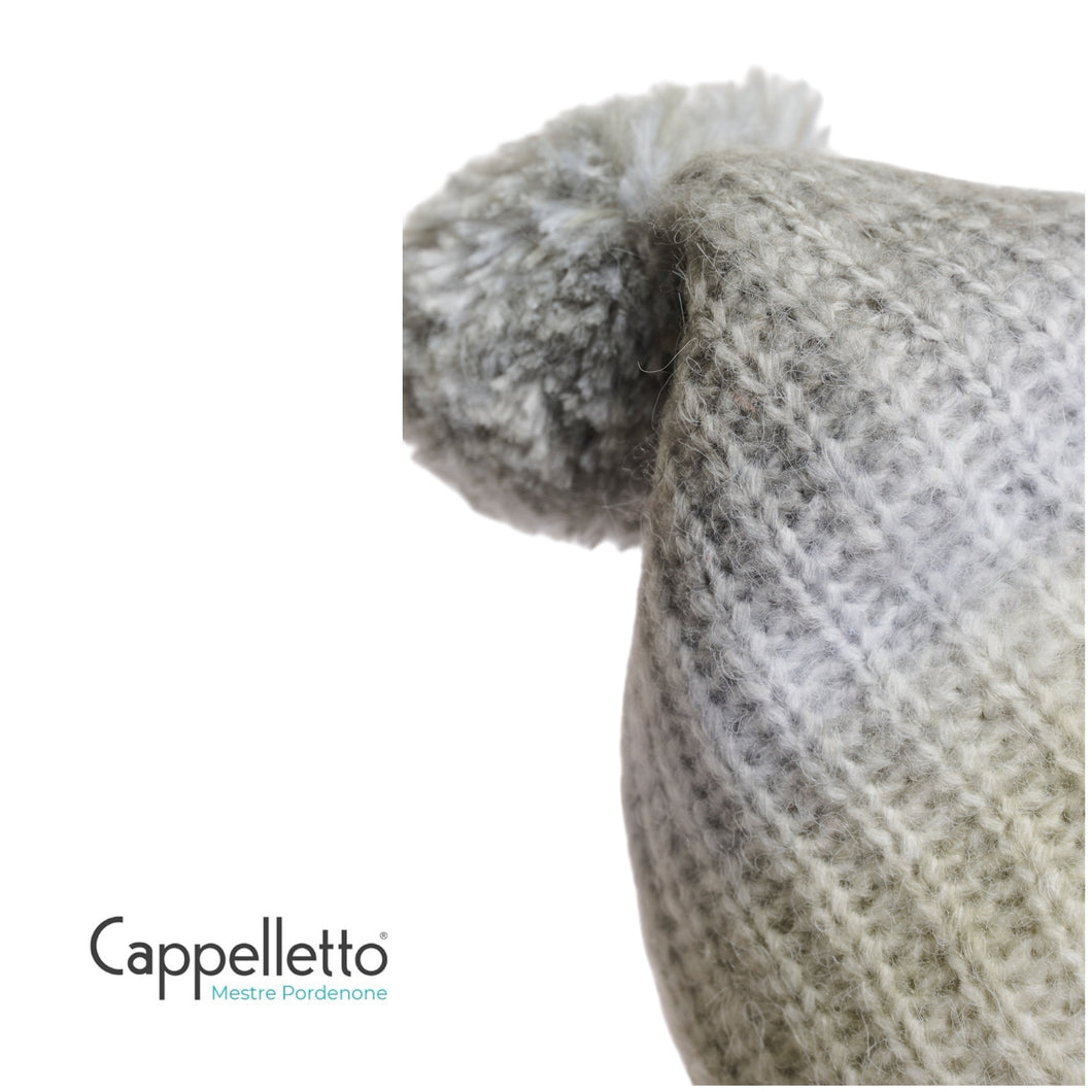 NIM Berretto Multicolo con PomPon Verde Mix