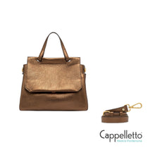 Carica l'immagine nel visualizzatore di Gallery, OTTAVIA Borsa in Pelle Laminata Toasted
