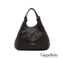 Carica l'immagine nel visualizzatore di Gallery, DUA Borsa Media Pelle Stampa Struzzo Espresso
