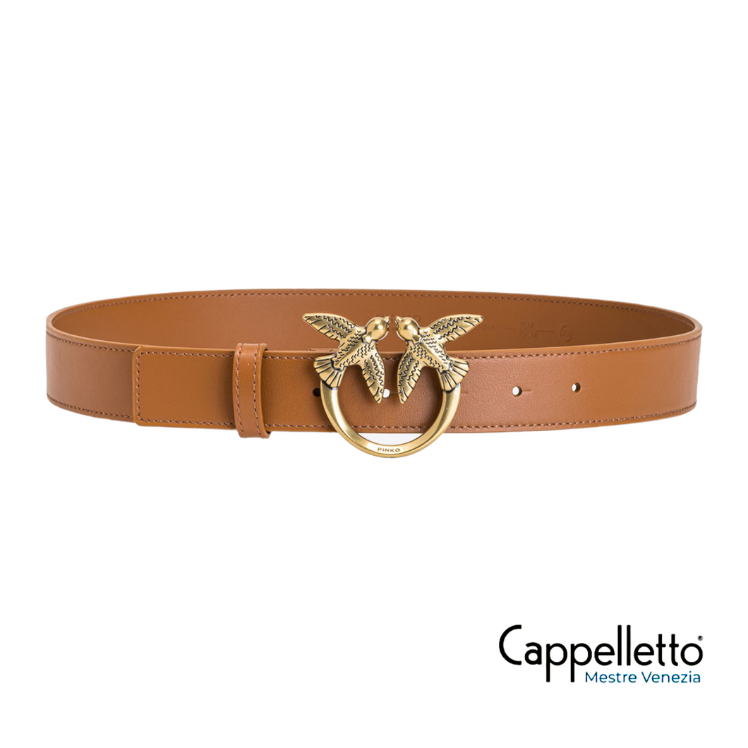 LOVE Berry Simply H3 Belt Cuoio/Antique Gold