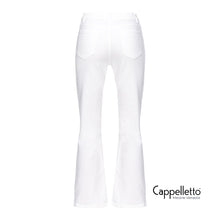 Carica l&#39;immagine nel visualizzatore di Gallery, BRENDA Pantaloni Bootcut Bull di Cotone Bianco
