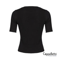 Carica l&#39;immagine nel visualizzatore di Gallery, TRITONE Maglia a costine logo LoveBird Nero
