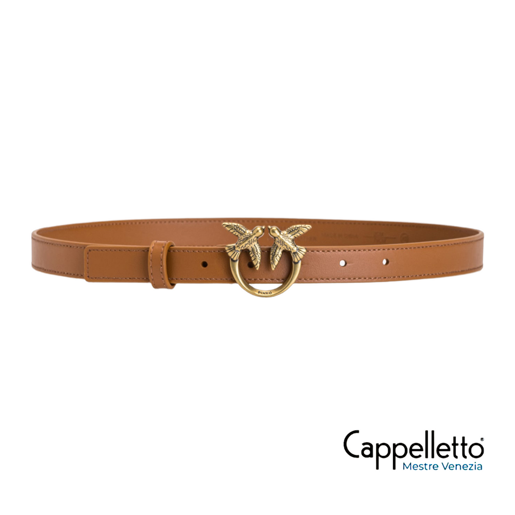 LOVE Berry Simply H2 Belt Cuoio/Antique Gold